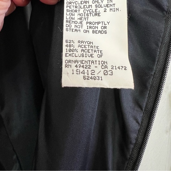 Vintage Scott McClintock Black Beaded Embroidered Long Maxi Dress Size 16 - Picture 9 of 9